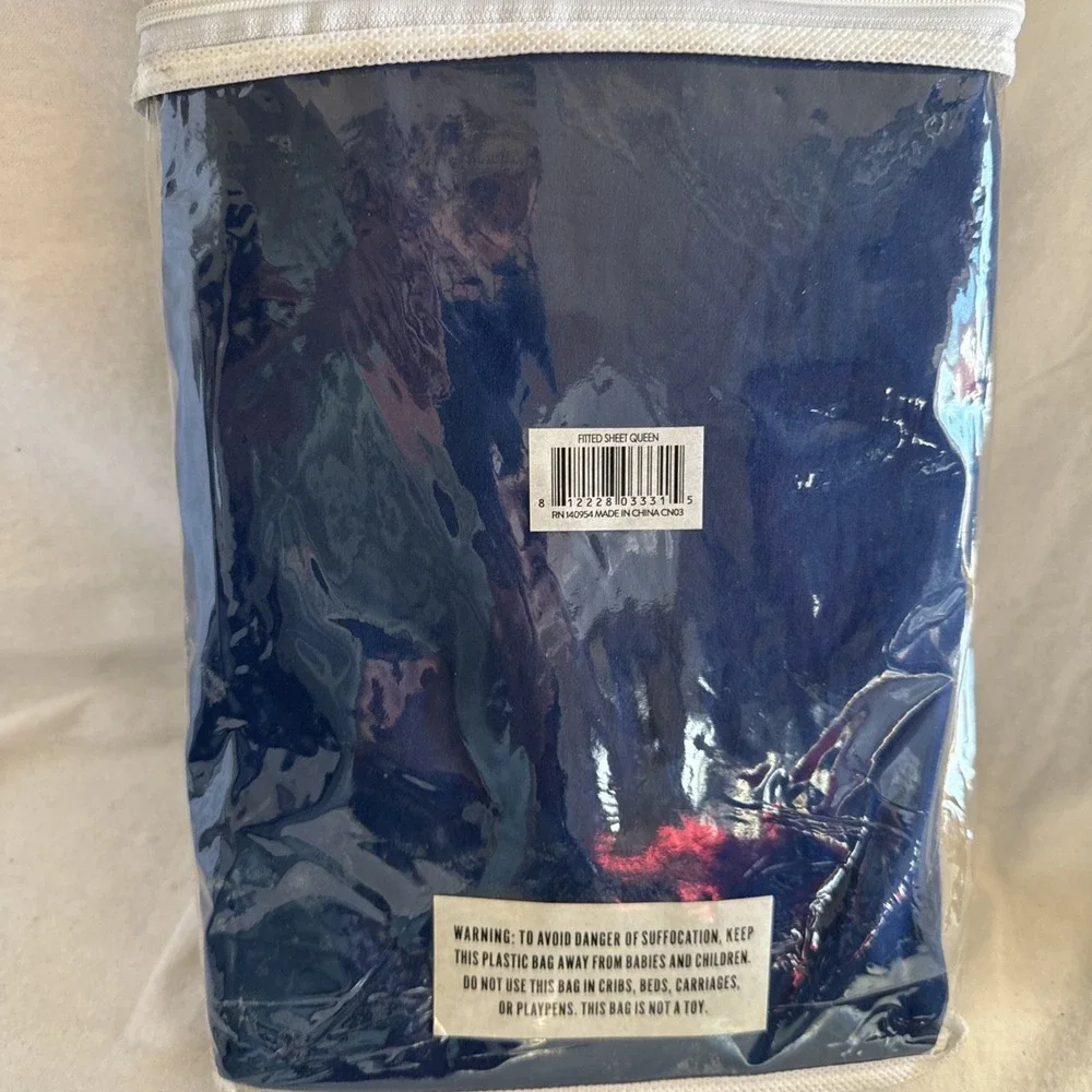 Bare Home Queen Fitted‎ Sheet - Premium 1800 Microfiber NEW Navy Bottom Sheet